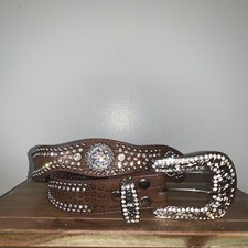 Women  s Western Rhinestone Belt Medium
