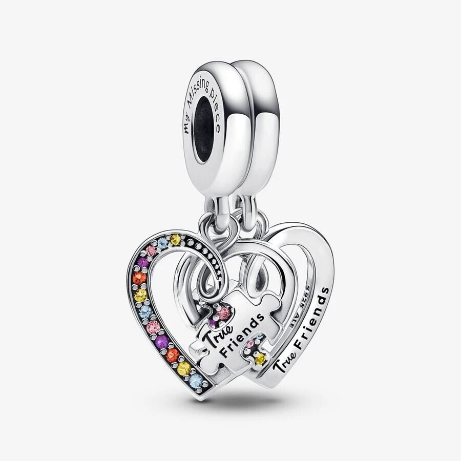 BRAND NEW Pandora Puzzle Piece Hearts Splittable Friendship Charm