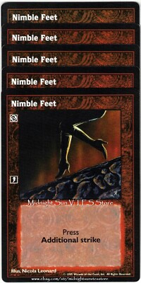 Nimble Feet x4 + 1 Vampire: The Eternal Struggle V:TES VTES Vampire CCG