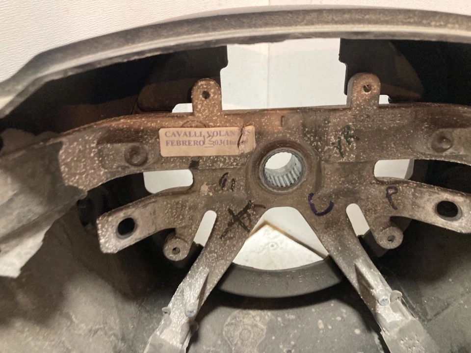 2003-2005 Lincoln Aviator Navigator OEM Gray Leather Wood Steering Wheel - Image 4 of 4