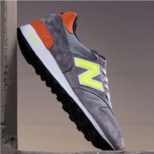 New Balance 1300 Made in USA 1300 Grey/Orange Yellow Men Sneakers- SZ M 4- W 5.5