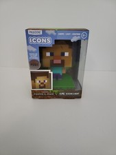 Minecraft Steve Icon Light 3D Character Lamp Nightlight Video Game Figure.