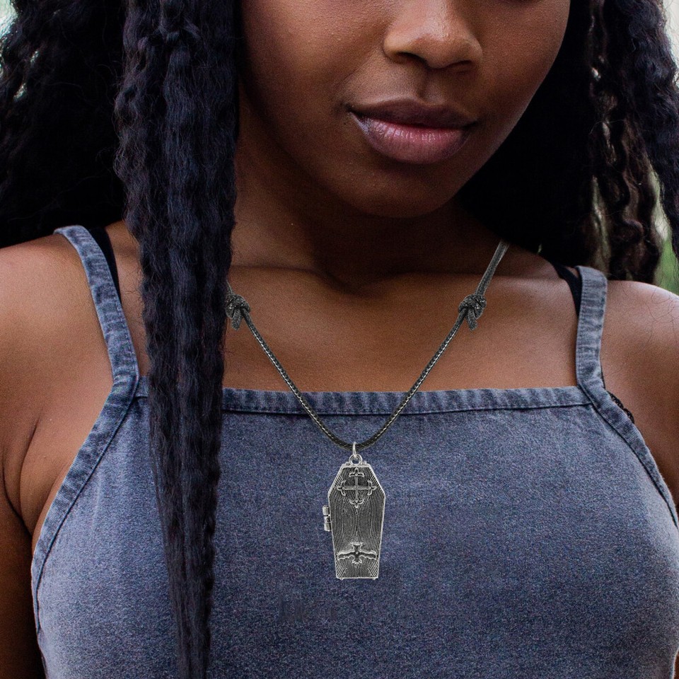 Gothic Coffin Necklace Stylish Gothic Necklace Pendant Hanging Goth