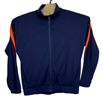 Asics D2 Trainingsjacke Herren Medium Navy Blau Full Zip Athletic High Neck V...