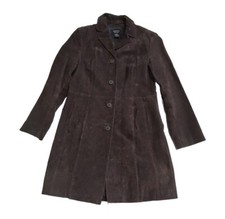 Halston Studio Women's Brown Suede Leather Jacket Size Medium