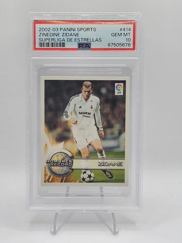 2002-03 Panini Superliga De Estrellas Stickers Zinedine Zidane #414 PSA 10