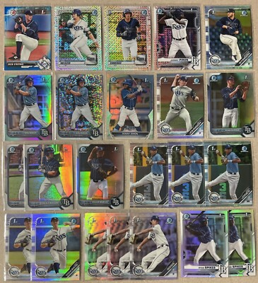 Tampa Bay Rays Bowman Chrome Draft 1st Refractor Lot INVESTMENT  