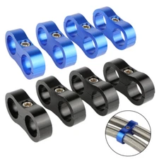 4Pcs Hose Separator Clamp Fitting Connector 6AN 8AN 10AN 12AN Oil Fuel Hose Line