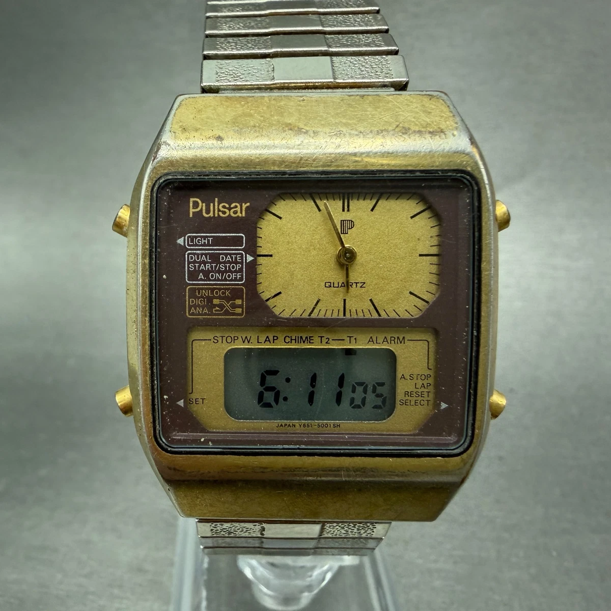 Pulsar Gold Plated Band Digital Wristwatches for sale | eBay