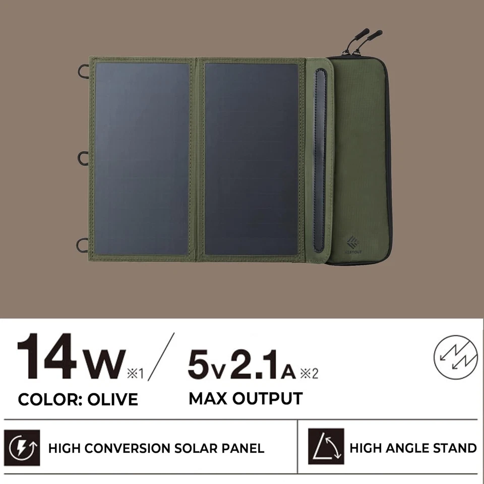 Portable solar panel, dual USB-A ports, 28W power charger. - Image 2 of 4