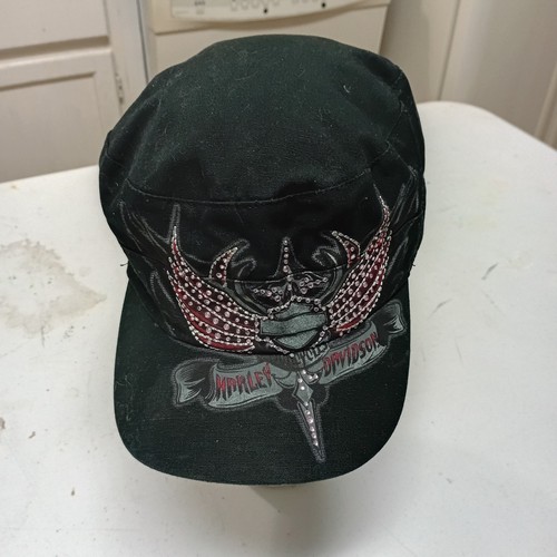 Harley Davidson Rhinestone Cadet Hat One Size Adjustable Strap