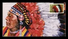 DR JIM STAMPS US COVER COMANCHE NATIVE AMERICAN HEADDRESSES FDC HAND MADE