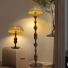 Boho 2-Pack Handmade Woven Table Lamp Shades - Rustic DIY Replacement Set