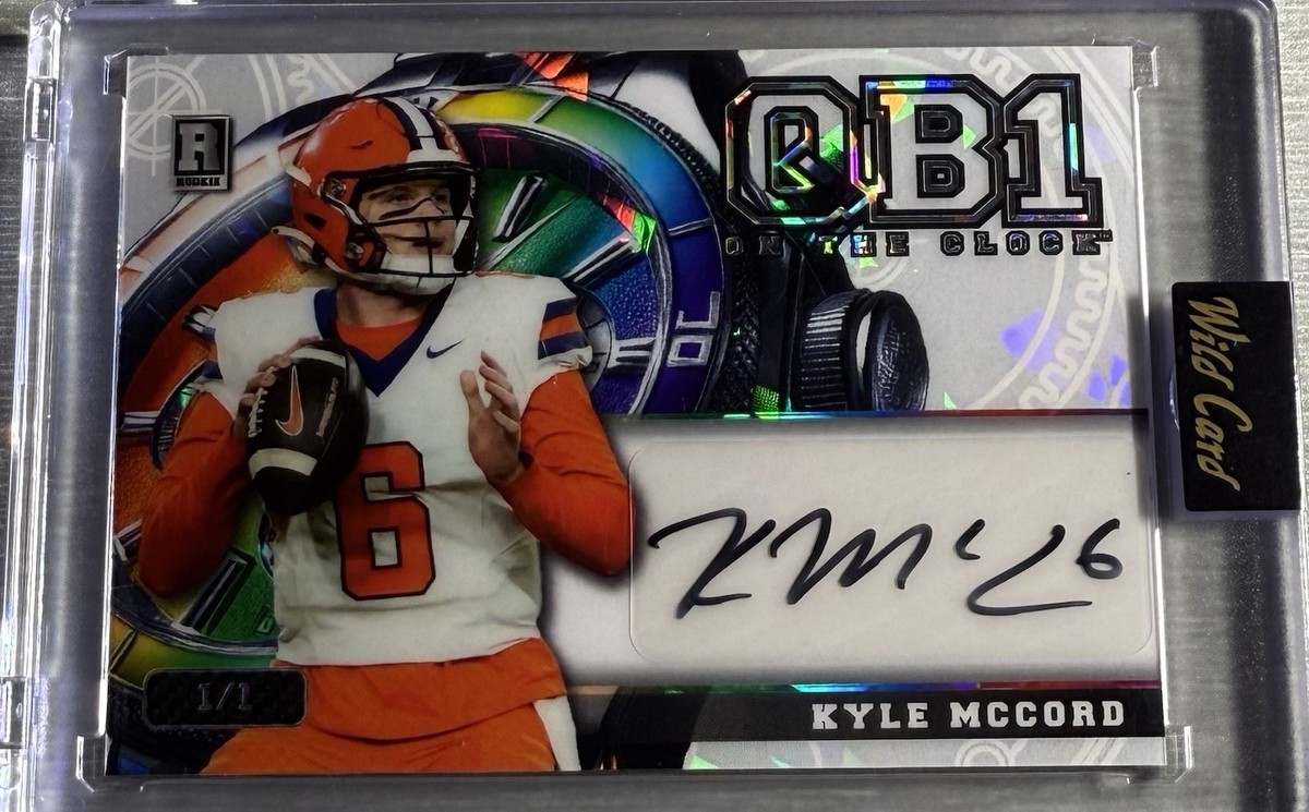 2024 Wild Card QB1 On The Clock - Kyle McCord Auto 1/1 White