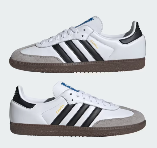 Size 7.5 - adidas Samba OG Low White Black Gum for sale online | eBay
