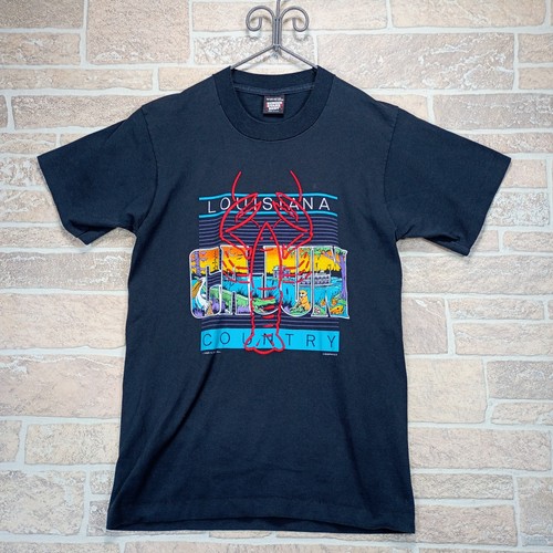 Vintage 1989 Screen Stars Best Louisiana Country Crawfish T-Shirt Men's M USA