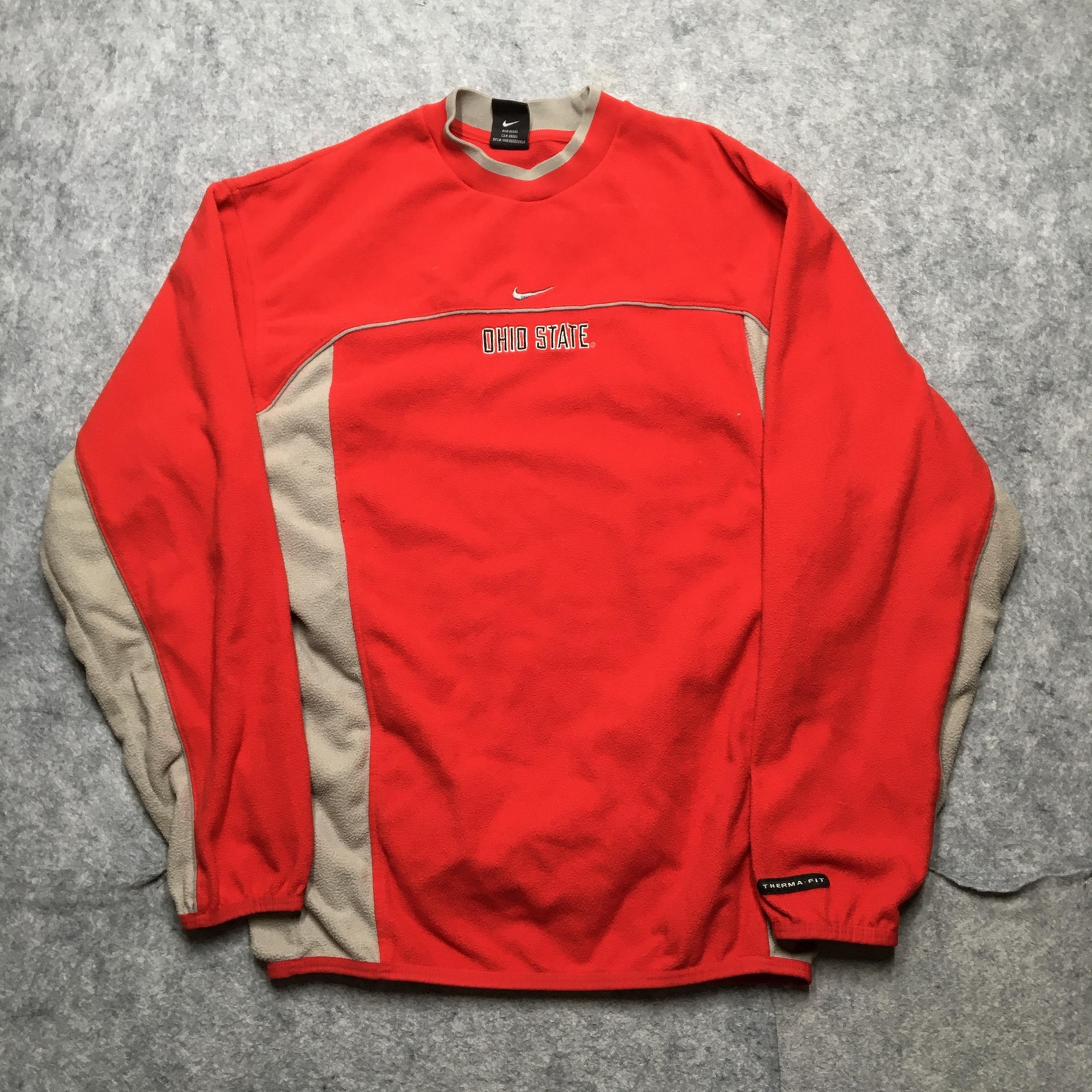Vintage Ohio State Buckeyes Sweatshirt Mens Small Red NCAA Football Nike Fleece