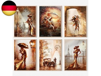 6er-Pack Malen Nach Zahlen Erwachsene, Paint by Numbers Malen Nach Zahlen, DIY