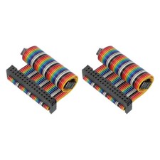34 Pin IDC Connector Flat Ribbon Cable 2.54mm Pitch Length 150mm Wide 43mm 2Pcs