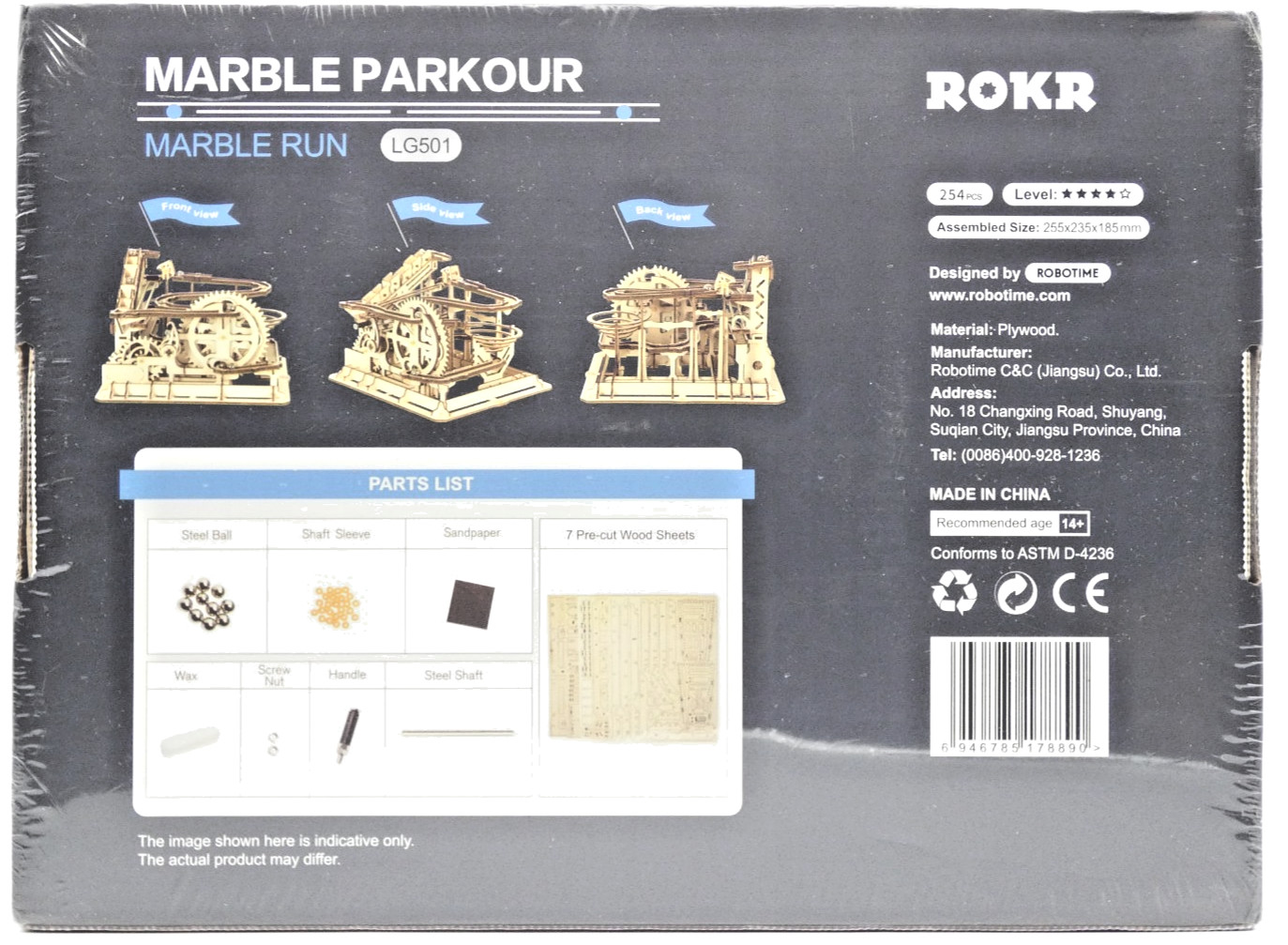 ROKR Marble Parkour - Marble Run (3D Wooden Puzzle)LG501 New/Sealed Fun Learning
