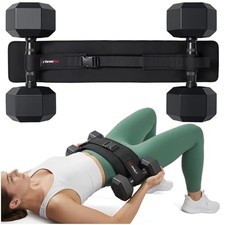 Hip Thrust Belt for Dumbbells, Kettlebells  Plates   ThrustFlex Booty Bel