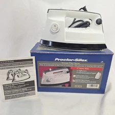 Vintage Proctor Silex Reversible Cord Electric Steam Dry Iron I1321 w/ Box Works