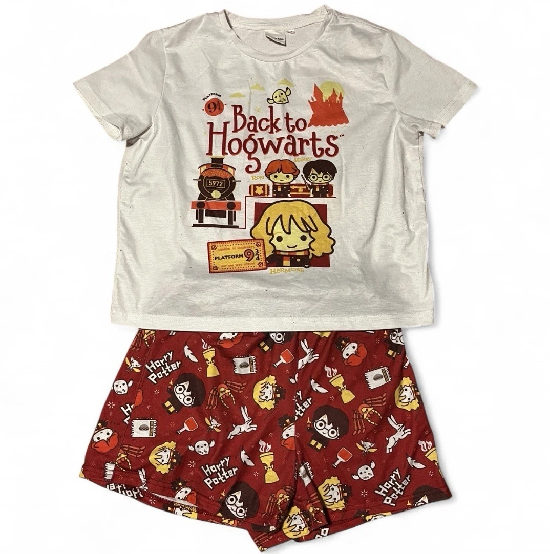 Pyjama Harry Potter Filles Taille S - 2 Pièces Avec Chaussettes Douillettes - NWT