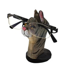 Glasses Holder Stand Cat Funny Novelty Animal Wooden Eyeglass Stand Home Office