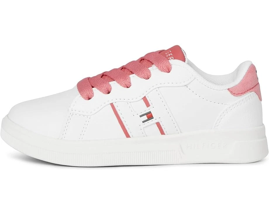 NEW White Pink Girl's Shoes Tommy Hilfiger Kids Cayman 3.0 Size 12 or 2 - Image 4 of 4