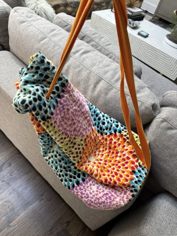 Missoni Home Beach Tote Bag Multicolor Terry Cloth Sling Italy LARGE - Image 4 of 4