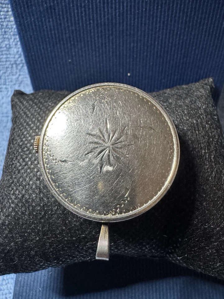 Reloj Broche Vintage ENZO Swiss 17 Jewels Sunburst - Cuerda Manual Funciona Foto 2 de 4