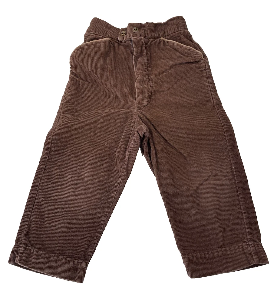 Lote de ropa pantalones de pana vintage para niños pequeños 2T azul rojo marrón pantalones años 80 90 Foto 2 de 4