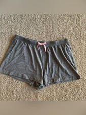 Jane and Bleecker Women's Gray Lounge Sleep Shorts Size Small Drawstring Pajama