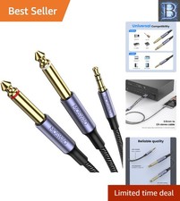 Professional 3.5mm TRS to Dual 1/4 TS Cable - 3.28FT Tangle-Free Solutions
