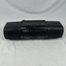 Panasonic Boom Box RX-FT560 Dual Cassette Portable Player AM FM Radio TESTED