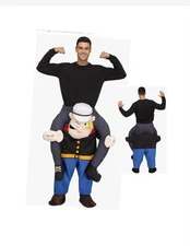 Rare Find Fun World Men's Licensed Carry Me Popeye Adult Costume 
