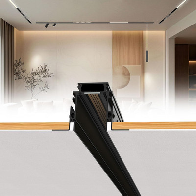 SCON 1.65FT/ 19.7In Track Rails, Recessed Magnetic Track Lighting Kit, 50Cm Alum