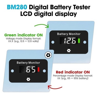 LCD Screen CAR Battery Meter DC 48V Voltmeter LED Digital Display Voltage Gauge