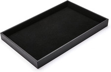 Black Velvet Stackable Jewelry Tray Showcase Display Earring Necklace Bracelet R