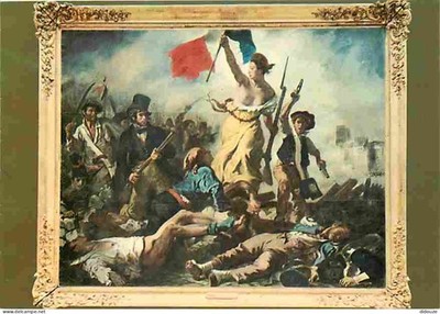 Postkarte - Kunst - Malerei - Eugène Delacroix - Die Freiheit führt das Volk