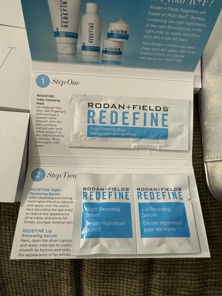 Rodan + Fields Give It A Glow Cleanser, Lip & Night Serums LOT OF 4 Sets #4 - Image 2 of 2