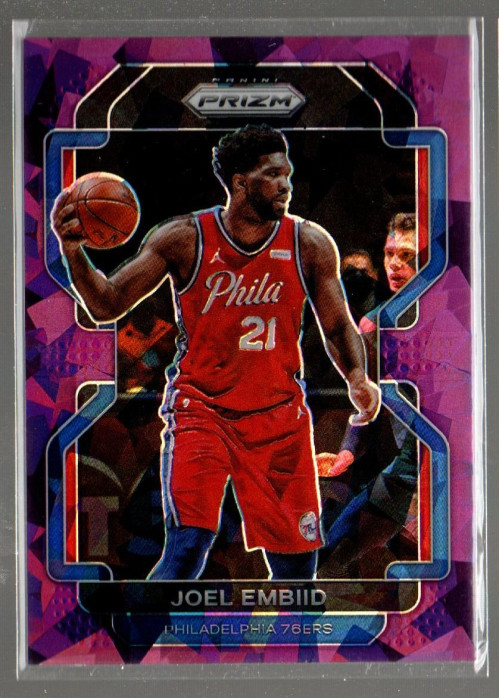 2021-22 Panini Prizm Prizms Purple Ice #176 Joel Embiid /149