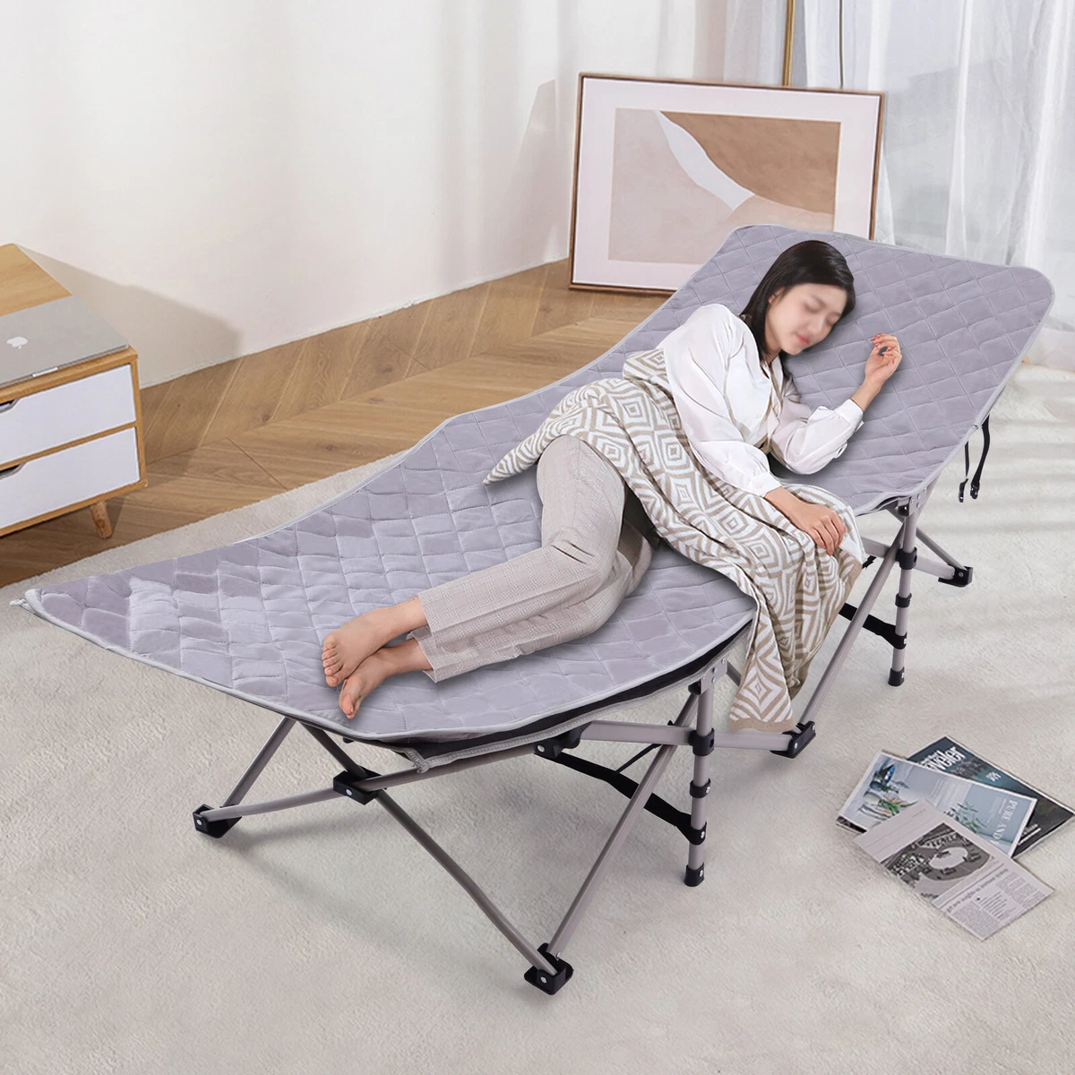 Folding cot with sale bed