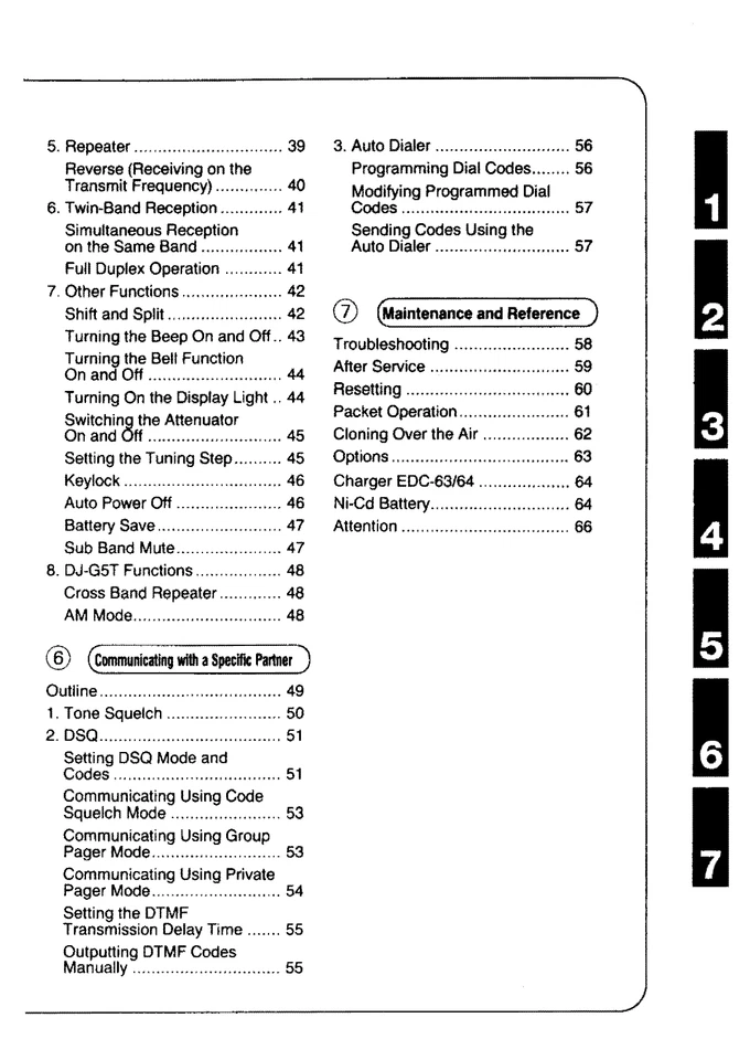 Alinco DJ-G5 T/E Transceiver Instruction Manual 71 Pages Operating Guide - Image 3 of 3