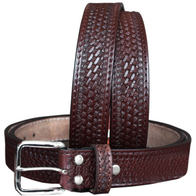 GM HILASON Western Genuine Leather Belt for Men Women Cowboy Cowgirl Handmade