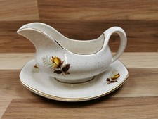 Vintage Kernewek Keramik Sauciere/Sauce Boot & St&auml;nder - Goonhavern Cornwall