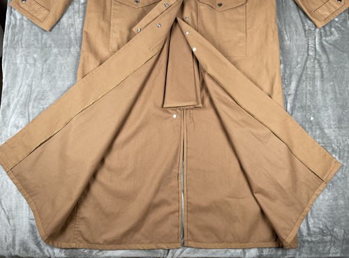 Ralph Lauren Duster Trench Coat Women Large Brown Equestrian - Picture 12 of 13