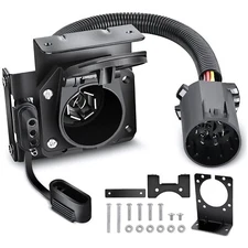 Nilight Dual Output Vehicle Side 7 Way RV Blade and 4 Way Flat Wiring Harness