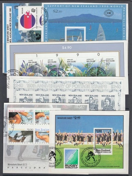 NEW ZEALAND 1969/96 USED M/S’s ex FDC’s (x27) DIFFERENT (ID:FD10) - Image 3 of 4