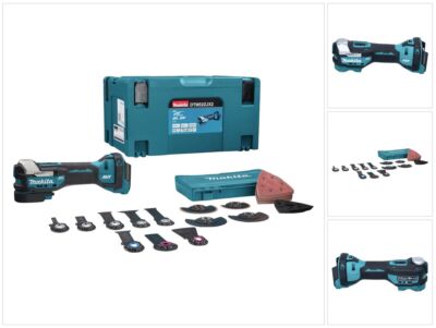 Makita DTM 52 ZJX2 Akku Multitool 18 V Starlock Max + 43 tlg Zubehörset + Makpac
